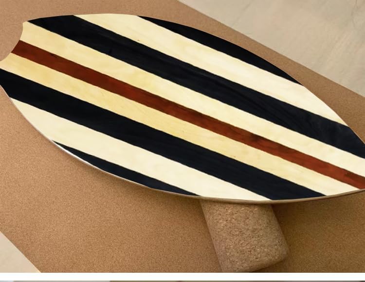 asktom Balance Board Indoor Surfboard Surf Style Home Fitness with Wheel for Exercise, Athletic Training and Board Sports - Fun Workout Equipment For Balance, Stability and Improving Core Strength - Image 3